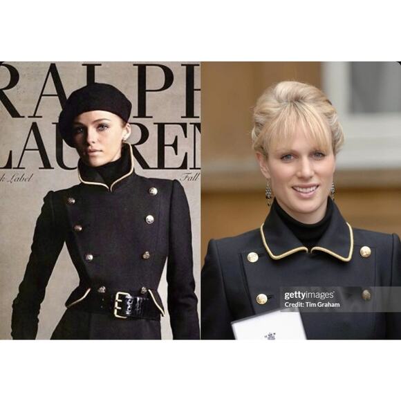 $2900 Ralph Lauren Collection Black Wool Double-Breast Clifton Coat Purple Label - Picture 1 of 16